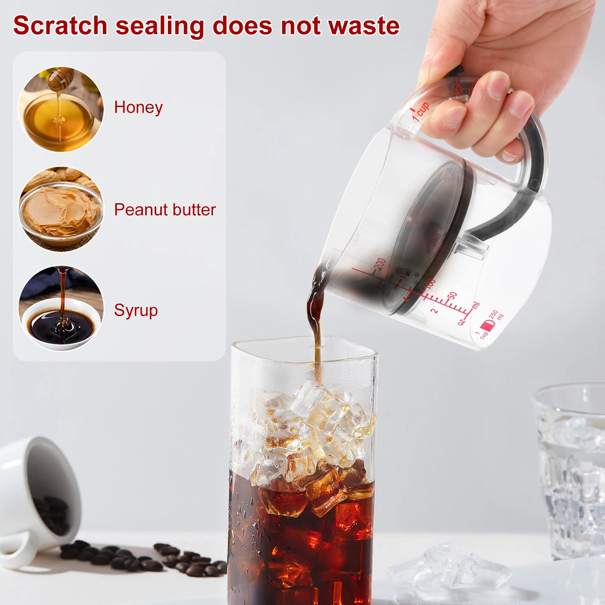 4-in-1 Adjustable Measuring Cup – Multifunction Kitchen Measuring Tool