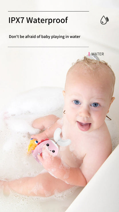 360° Sonic Electric Toothbrush for Kids – IPX7 Waterproof with Blue Light