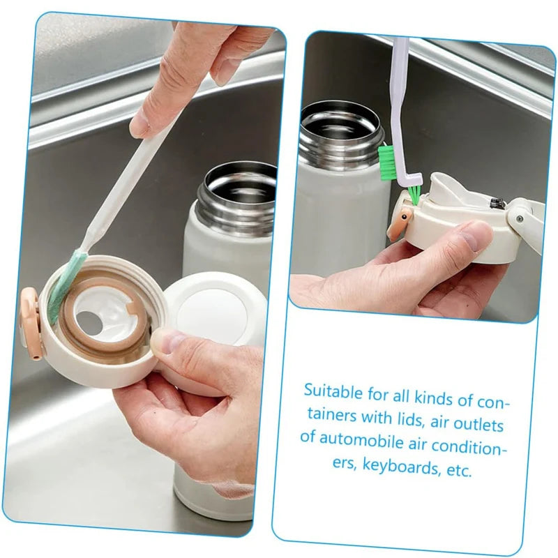 Household Cleaning Brush Set | Bottle, Straw, Window & Crevice Brushes