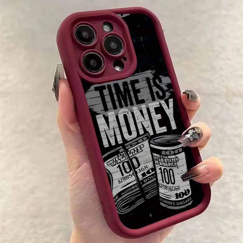 Time is Money Phone Case – Compatible with iPhone 17, 16, 15, 14, 13, 12, 11 Series