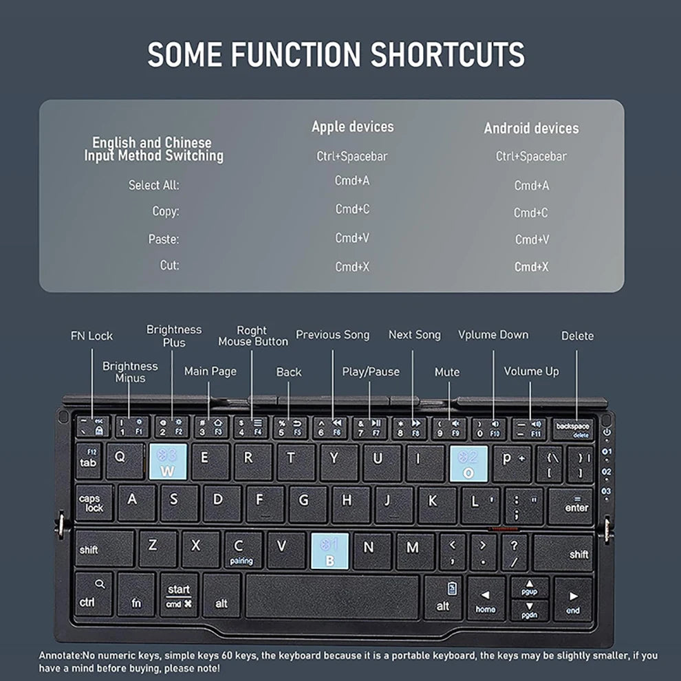 Foldable Bluetooth Keyboard — Wireless, Pocket-Sized & Multi-Device