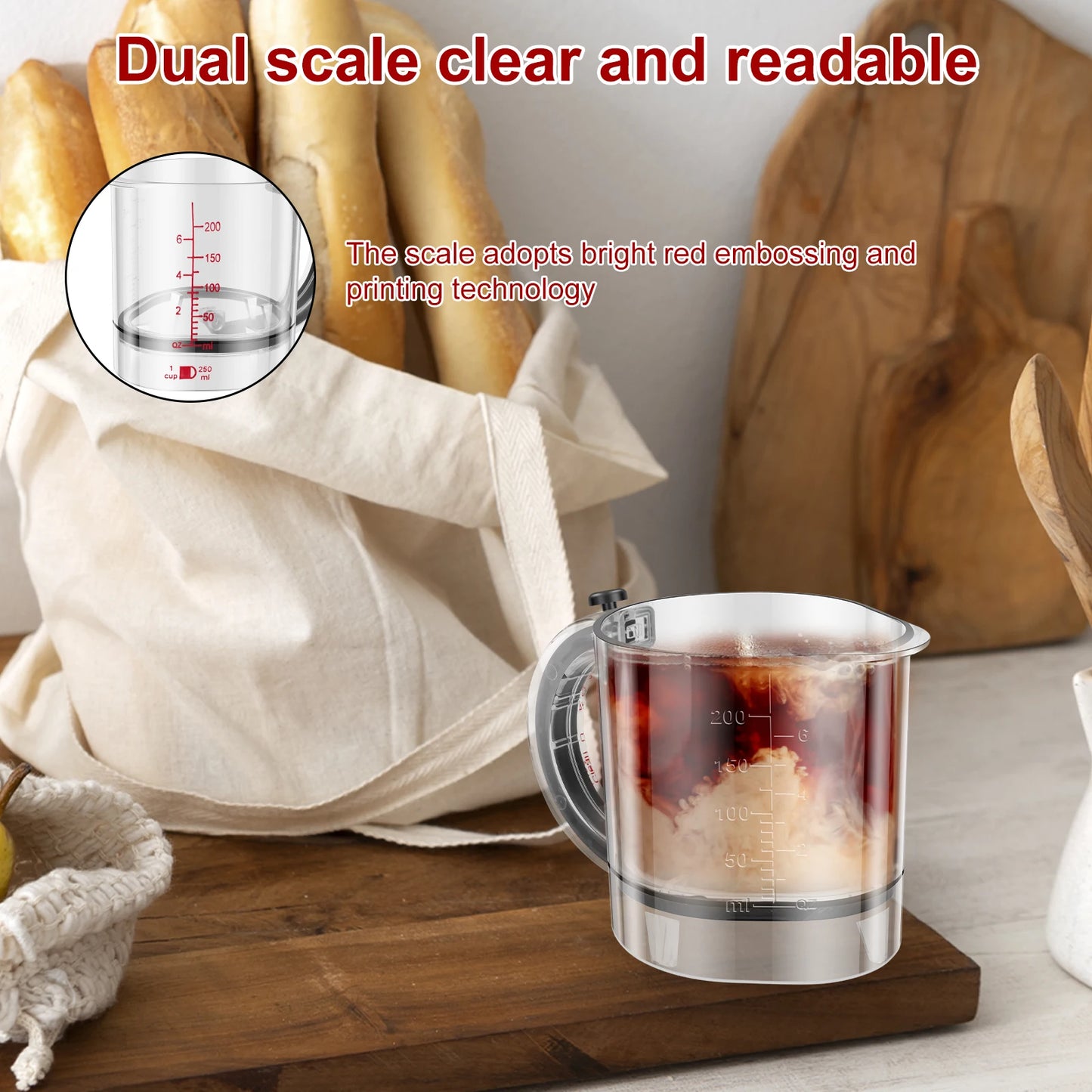 4-in-1 Adjustable Measuring Cup – Multifunction Kitchen Measuring Tool