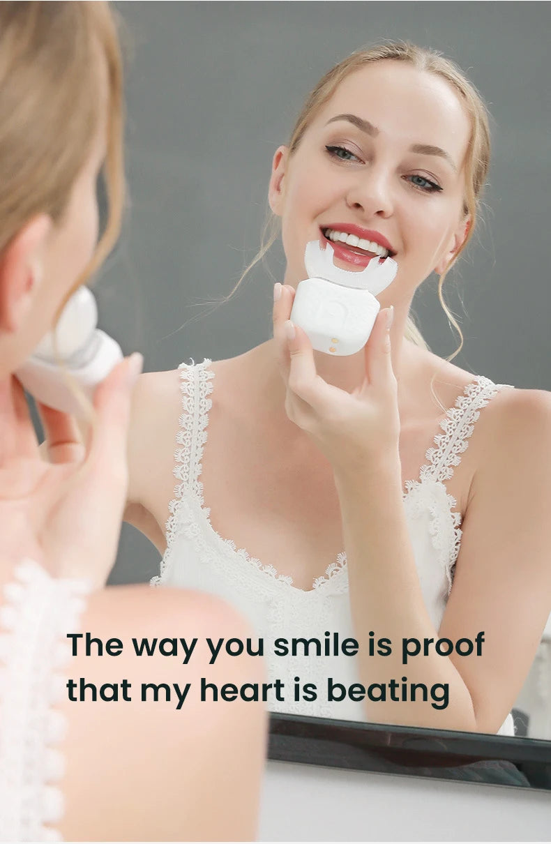 Electric U-Shaped Toothbrush for Adults – 360° Whitening & Gum Care