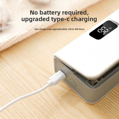 Rechargeable Mini Bag Sealer with Cutter & Magnet