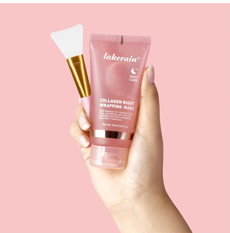 Korean Collagen Wrapping Face Mask & Brush Set