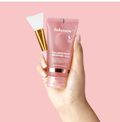 Korean Collagen Wrapping Face Mask & Brush Set