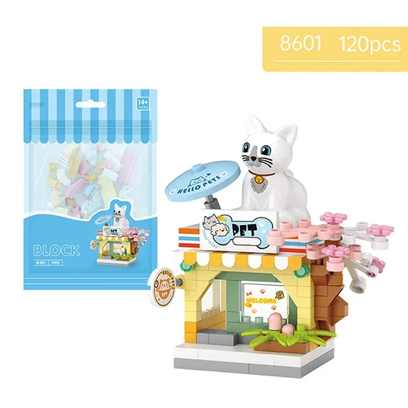 Mini Potted Succulent Flower Building Blocks DIY Cute Bouquet Model Ornaments Adult Children Assembly Toy Boys Girls Gift