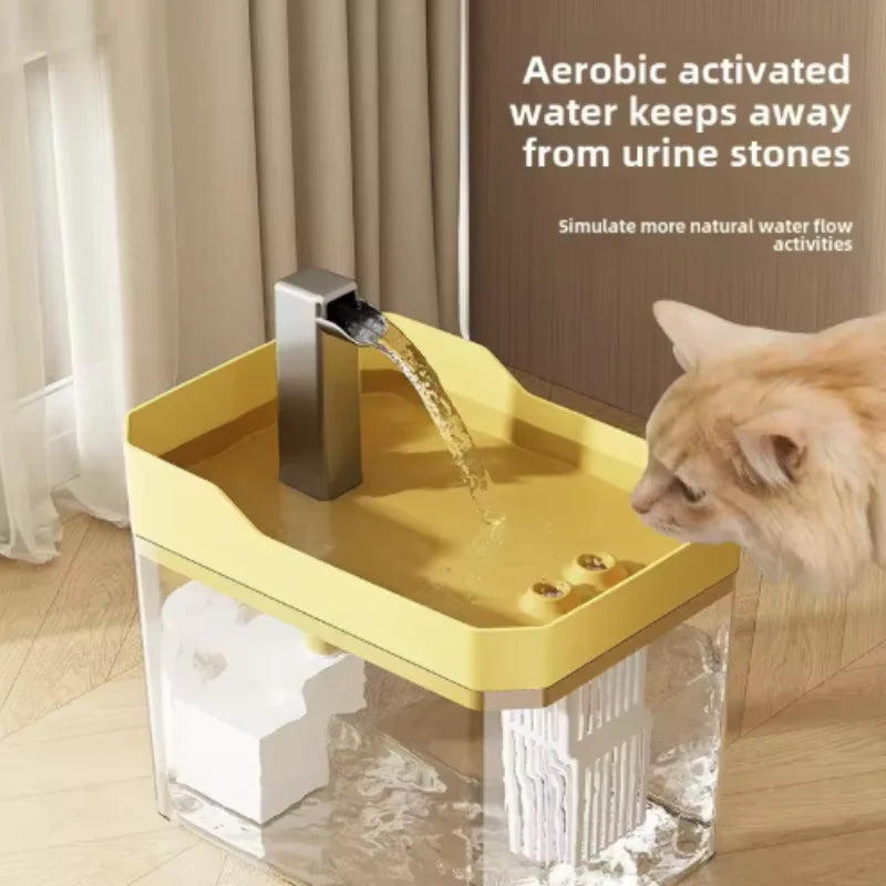 USB Cat Water Fountain with Auto Filter & Anti-Dry Pump
