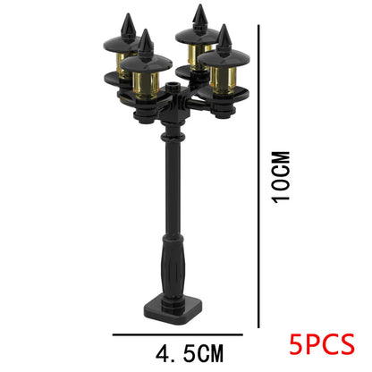 MOC City Series Scene Building Blocks Flower Shop Garden white poplar Men's restroom DIY Kids Toys Park Bench Street Lamp Toys