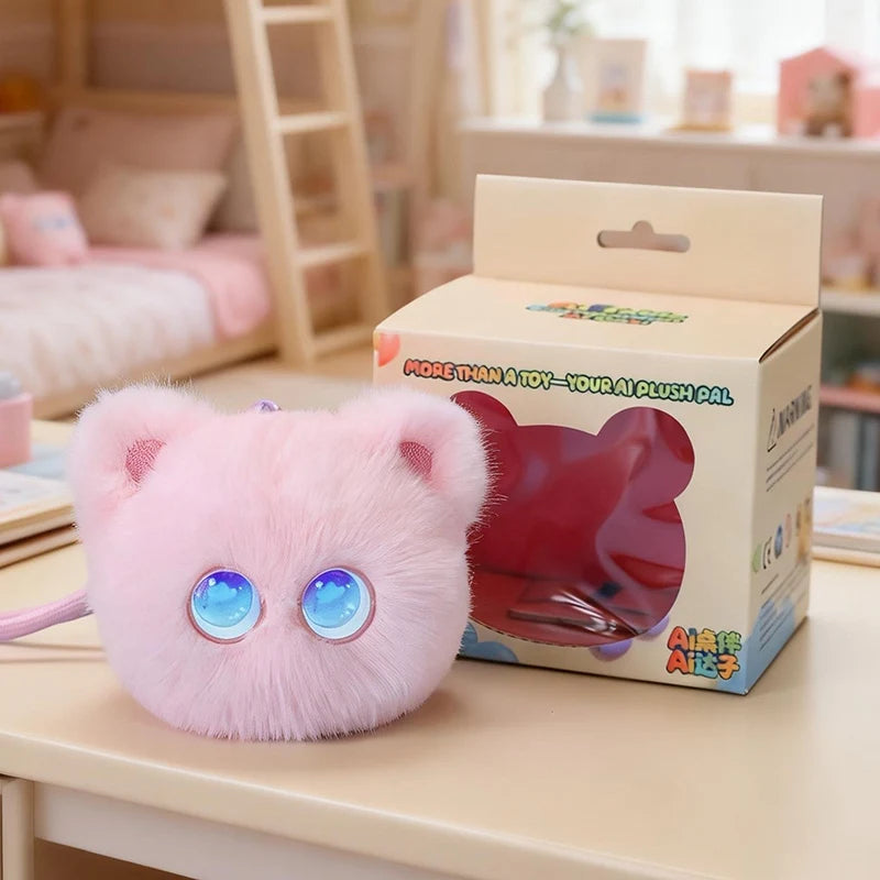 AI Intelligent Cat Plush Toy Voice Conversation Wifi Interactive Smart Robot Doll Emotional Companionship Overseas Edition