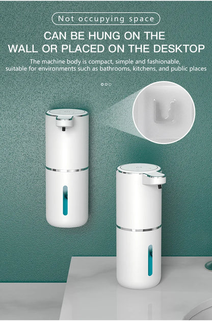380ML Touchless Automatic Soap Dispenser – Foam & Gel, 4-Speed, IPX5 Waterproof