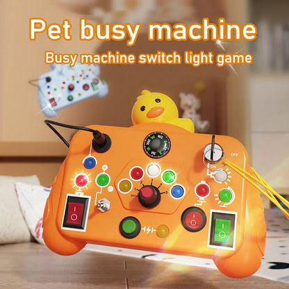 Montessori Busy Board Toy with Light Switch Control, Fine Motor Skill Educational STEM Game, Perfect Travel & Gift for Toddlers