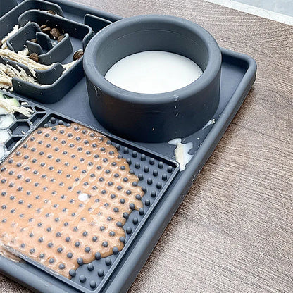 Pet Slow Feeder Bowl with Lick Mat & Suction Cups | Anxiety Relief for Dogs & Cats