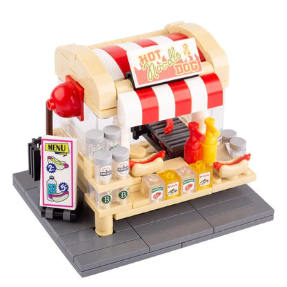 MOC City Series Scene Building Blocks Flower Shop Garden white poplar Men's restroom DIY Kids Toys Park Bench Street Lamp Toys