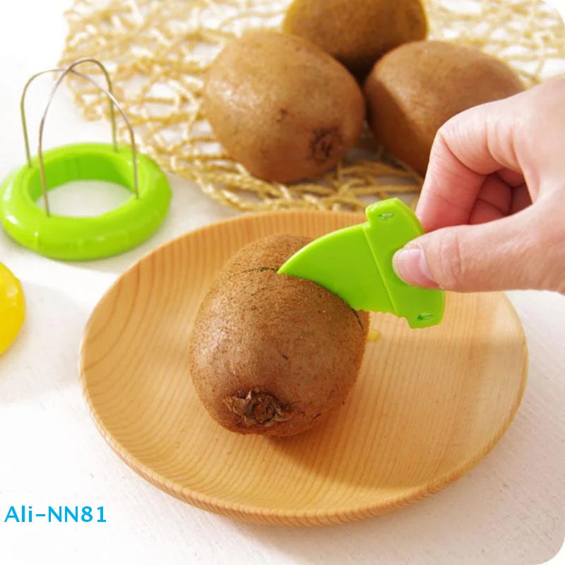 Kiwi Cutter & Peeler – Stainless Steel Fruit Slicer with Lemon Peeling Tool & Salad Maker
