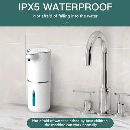 380ML Touchless Automatic Soap Dispenser – Foam & Gel, 4-Speed, IPX5 Waterproof