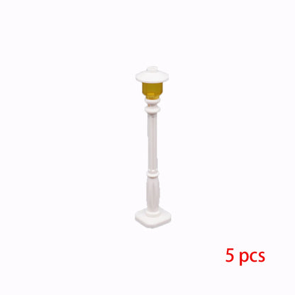 MOC City Series Scene Building Blocks Flower Shop Garden white poplar Men's restroom DIY Kids Toys Park Bench Street Lamp Toys