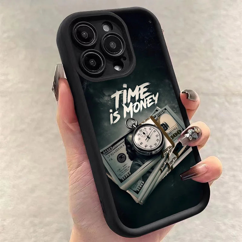 Time is Money Phone Case – Compatible with iPhone 17, 16, 15, 14, 13, 12, 11 Series
