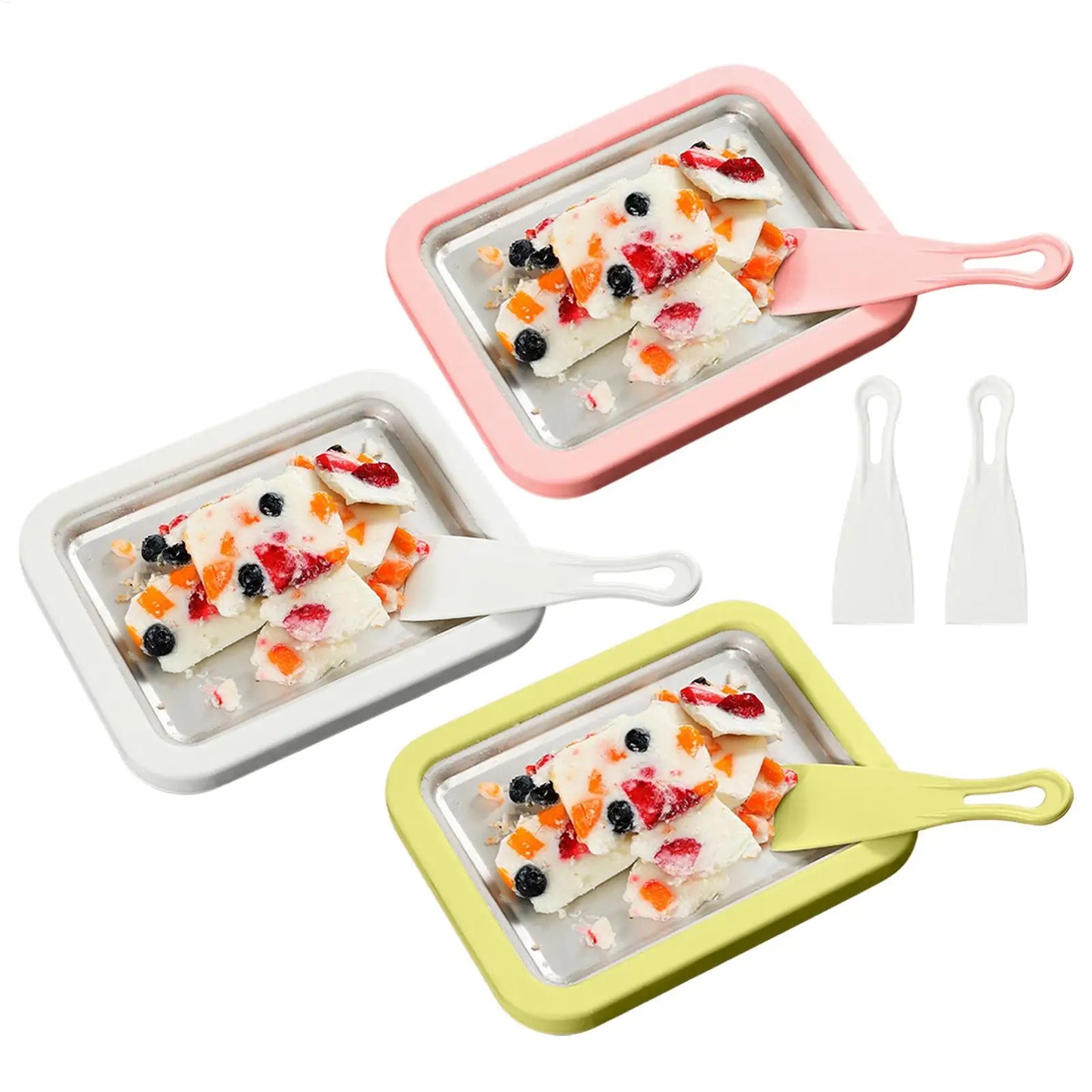 DIY Rolled Ice Cream Making Kit with 2 Spatulas