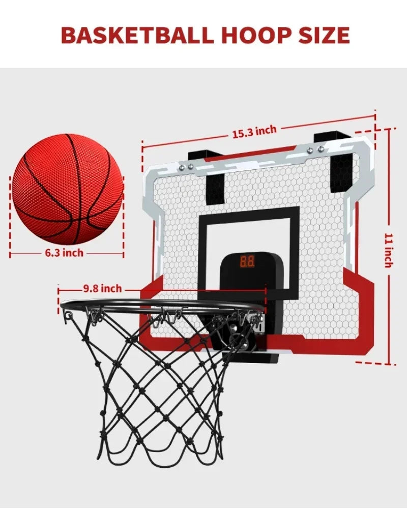 Kids Mini Basketball Hoop Set – Wall Mount with Scoreboard Option