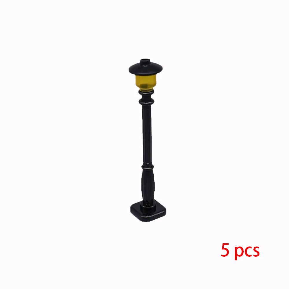 MOC City Series Scene Building Blocks Flower Shop Garden white poplar Men's restroom DIY Kids Toys Park Bench Street Lamp Toys