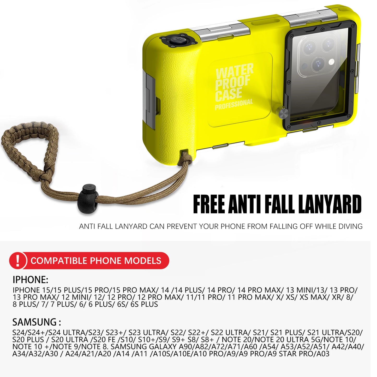 IP68 Waterproof Phone Case 15m/50ft – Universal 6.9" | Diving & Underwater Photography