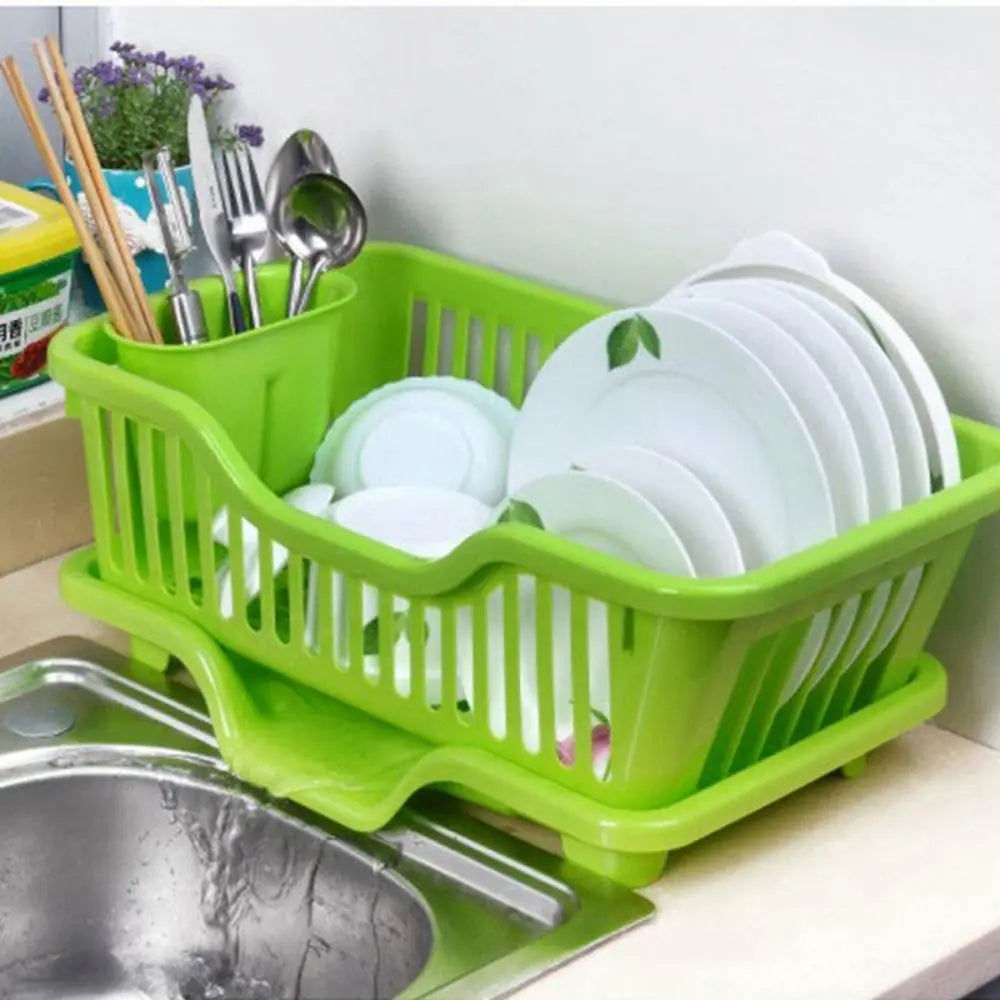 Dish Drying Rack with Drain Board – Countertop Kitchen Organiser