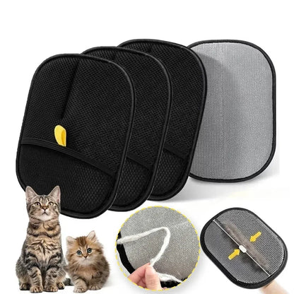 Cat Grooming Gloves – Electrostatic Pet Hair Remover for Sofa, Carpet & Clothes (2pcs)