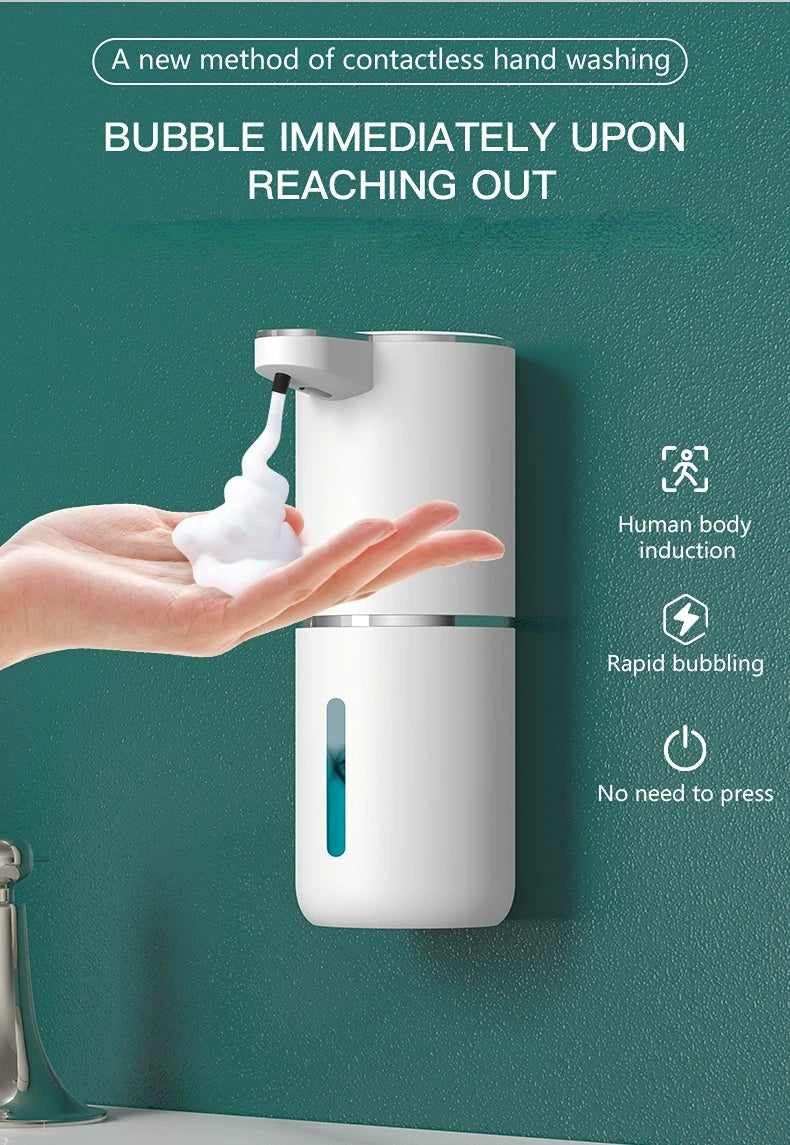 380ML Touchless Automatic Soap Dispenser – Foam & Gel, 4-Speed, IPX5 Waterproof
