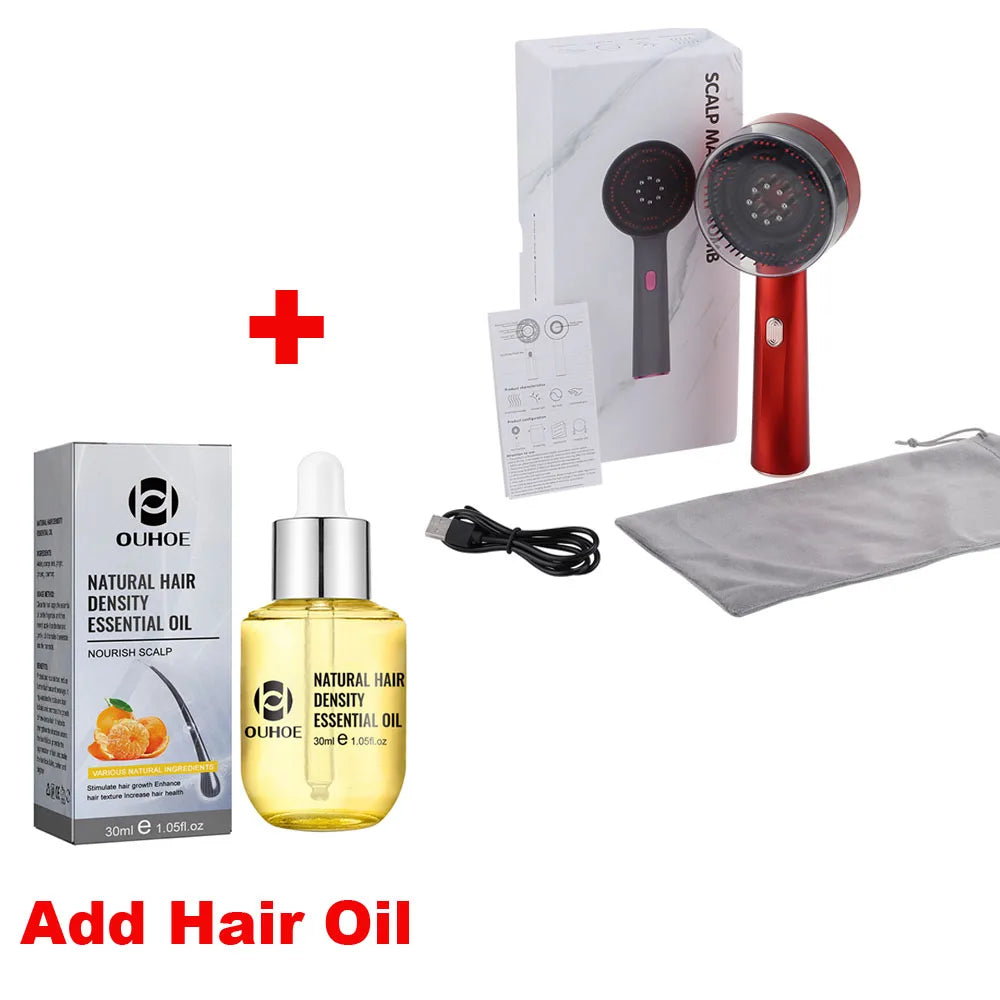 Electric Vibration Scalp Massager & Hair Growth Comb