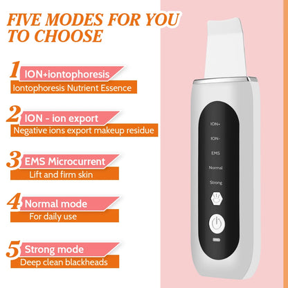 5-in-1 Ultrasonic Skin Scrubber & LED Facial Cleansing Device
