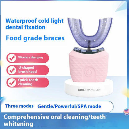 Electric U-Shaped Toothbrush for Adults – 360° Whitening & Gum Care