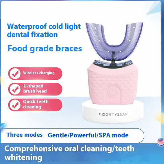 Electric U-Shaped Toothbrush for Adults – 360° Whitening & Gum Care