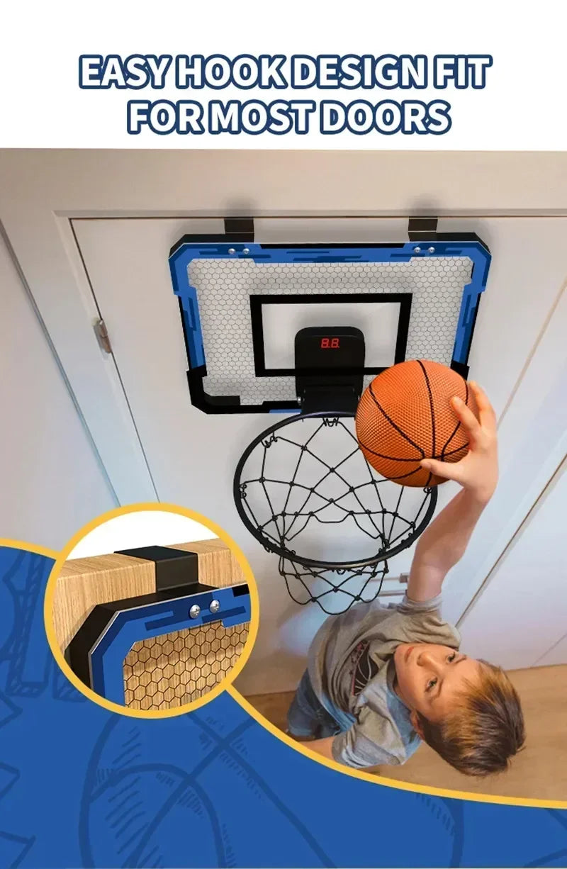 Kids Mini Basketball Hoop Set – Wall Mount with Scoreboard Option