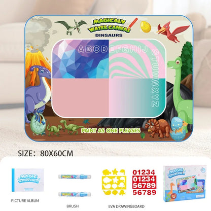 Water Doodle Mat Kids Painting Writing Color Doodle Drawing Mat Toy Bring Magic Pens Educational Toys for Girl Boy Toddler Gift
