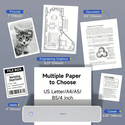 HPRT MT610 Mini Thermal Printer – Wireless A4 Document Printer