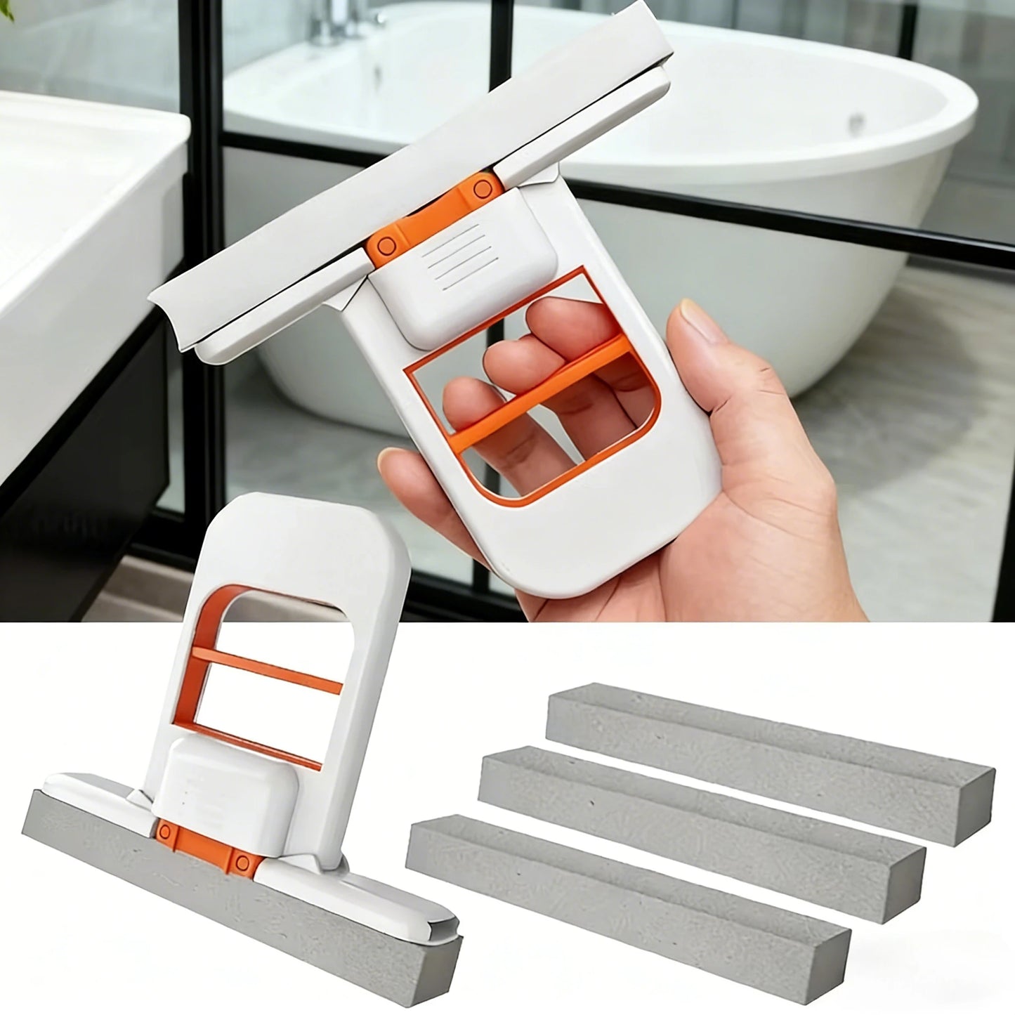 Primeza Mini Mop | Retractable Wet & Dry Cleaning Mop for Kitchen, Bathroom & Car