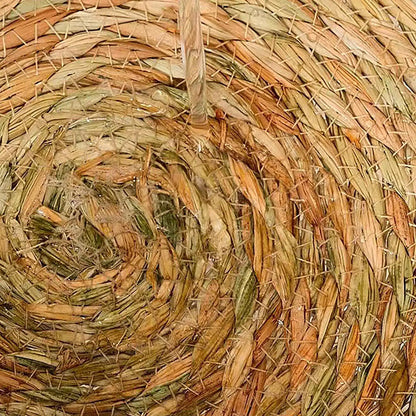 Cat Basket Bed Cotton Rope Round Bed for Cat Sleep with Pillow All Season Indoor Weaving Pet Resting Scratching Sleeping