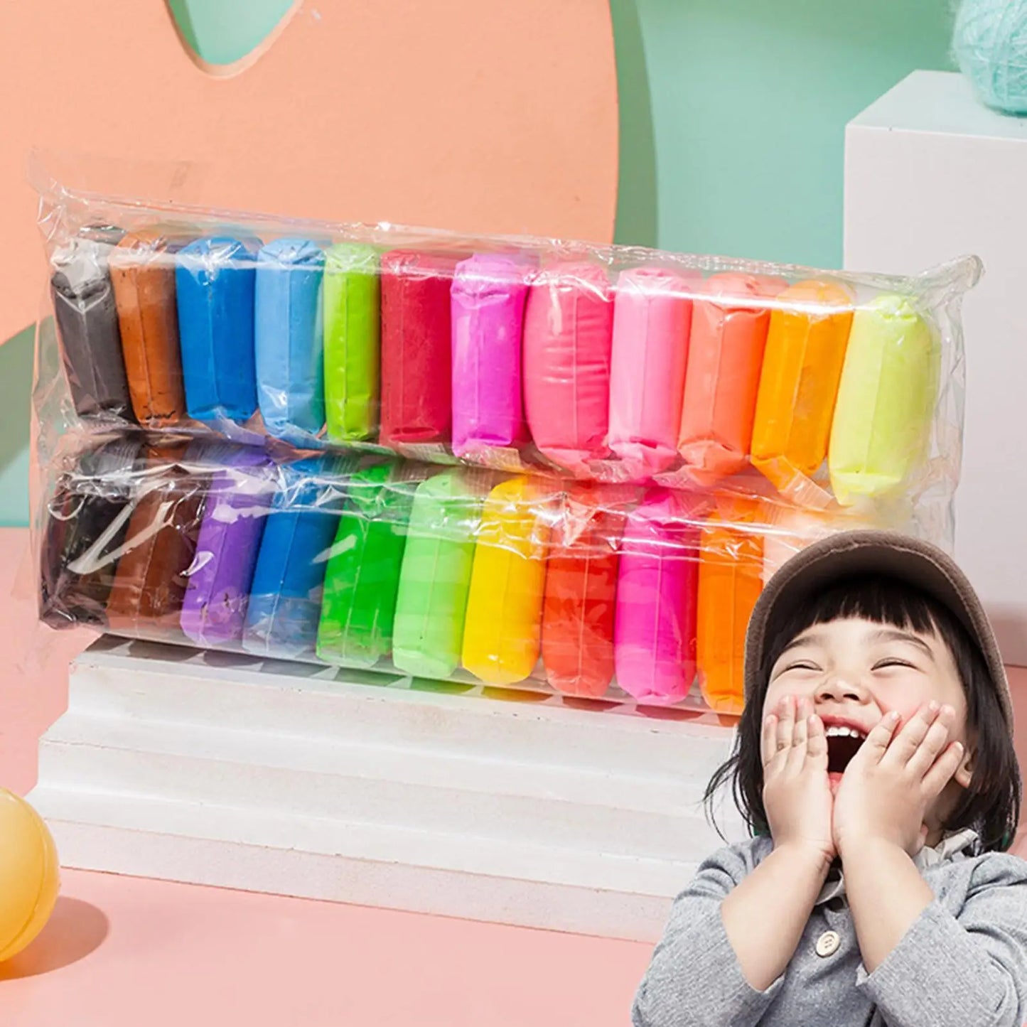 Air Dry Clay Set – 12, 24 & 36 Colors Super Light Modeling Clay for Kids & Adults