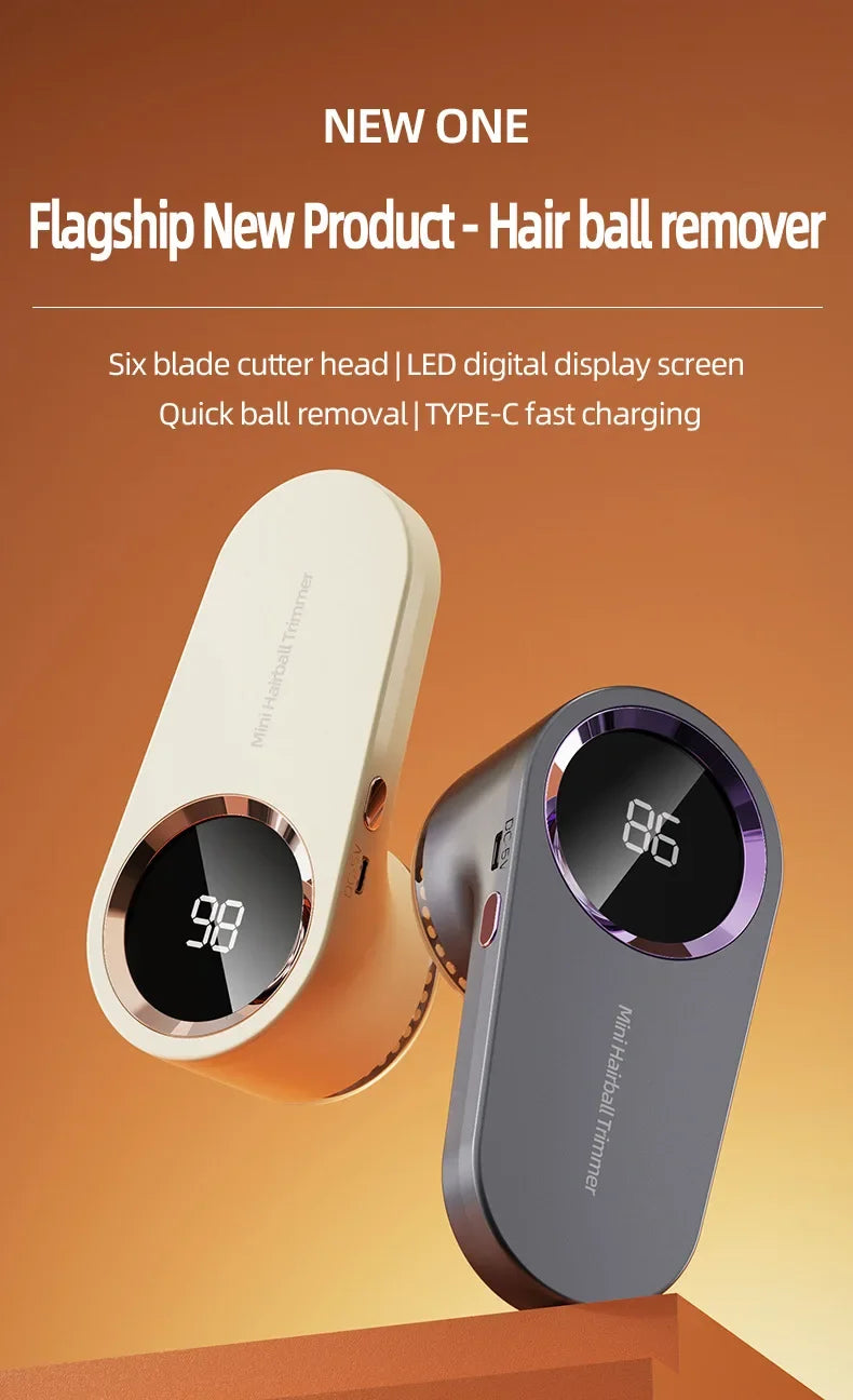 Electric Fabric Shaver | USB Rechargeable Lint Remover | LED Display | Clothes Defuzzer