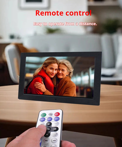 10 Inch Digital Photo Frame | 1280x800 HD IPS | 1080P Video | Music | Calendar | Remote Control