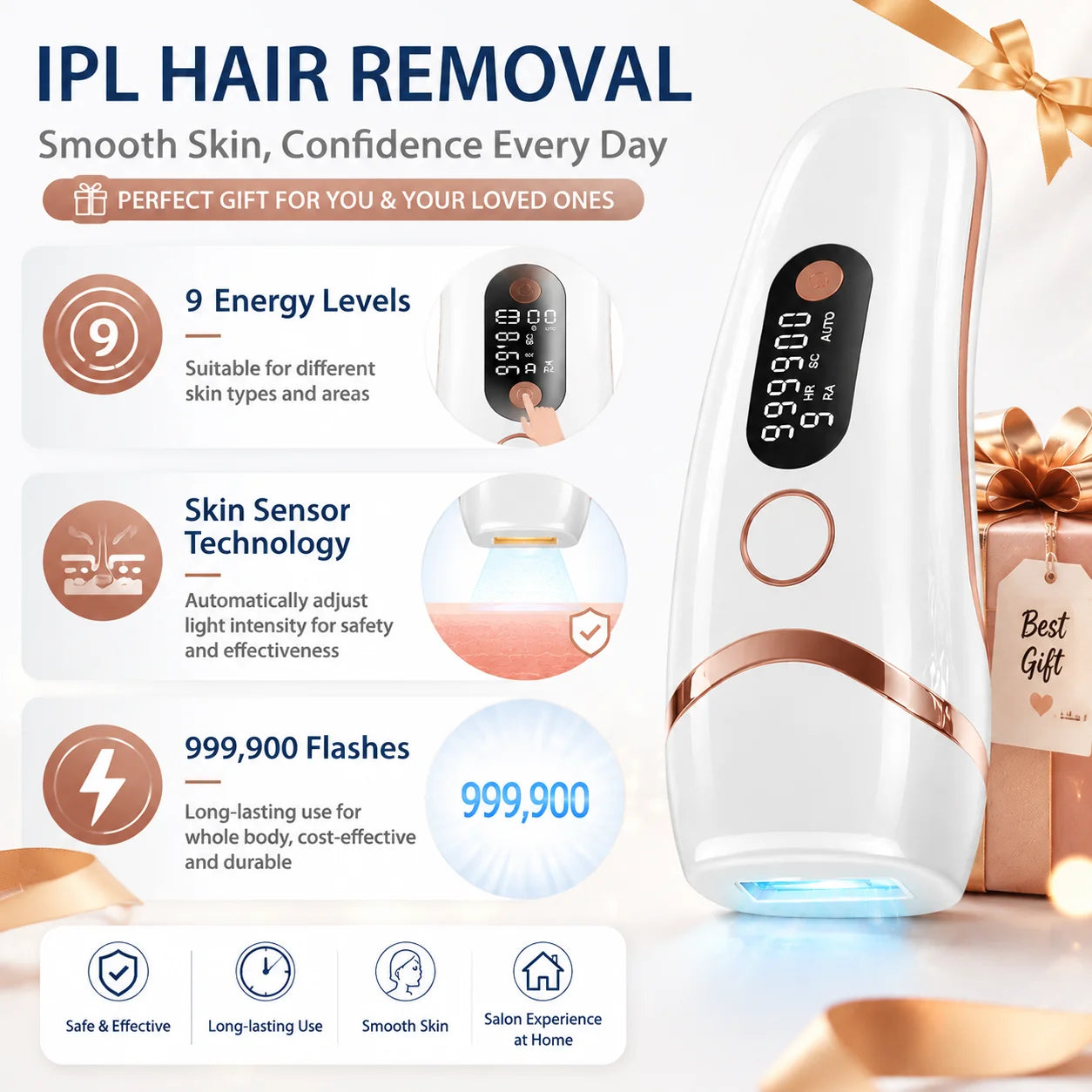 IPL Hair Removal Device — 999,900 Flashes