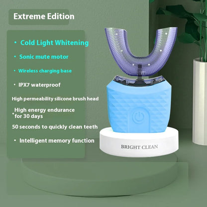 Electric U-Shaped Toothbrush for Adults – 360° Whitening & Gum Care