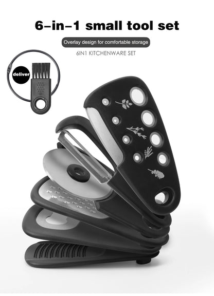 Stackable Kitchen Gadgets Set – 6-in-1 Stainless Steel Tool Kit