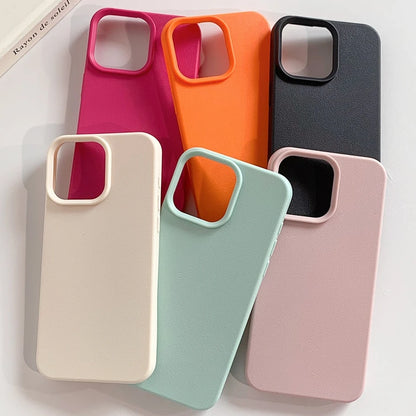 Leather-Style Soft TPU Phone Case – Shockproof & Anti-Scratch | iPhone 11 to 17 Pro Max, Air