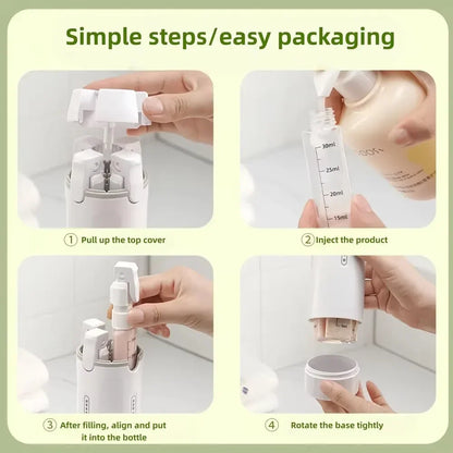 4-in-1 Travel Toiletry Bottles Set | Leak-Proof Refillable Containers