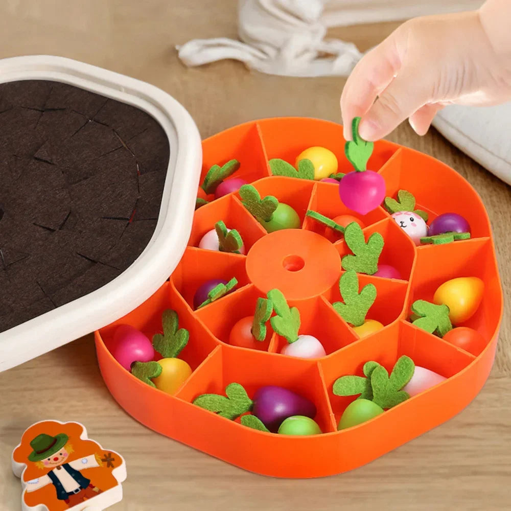 Kids Pull-Out Radish Toy | Color Recognition & Early Learning Game