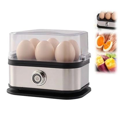 200W Smart Egg Cooker – 6-Egg Capacity with Auto Shut-Off & Stainless Steel