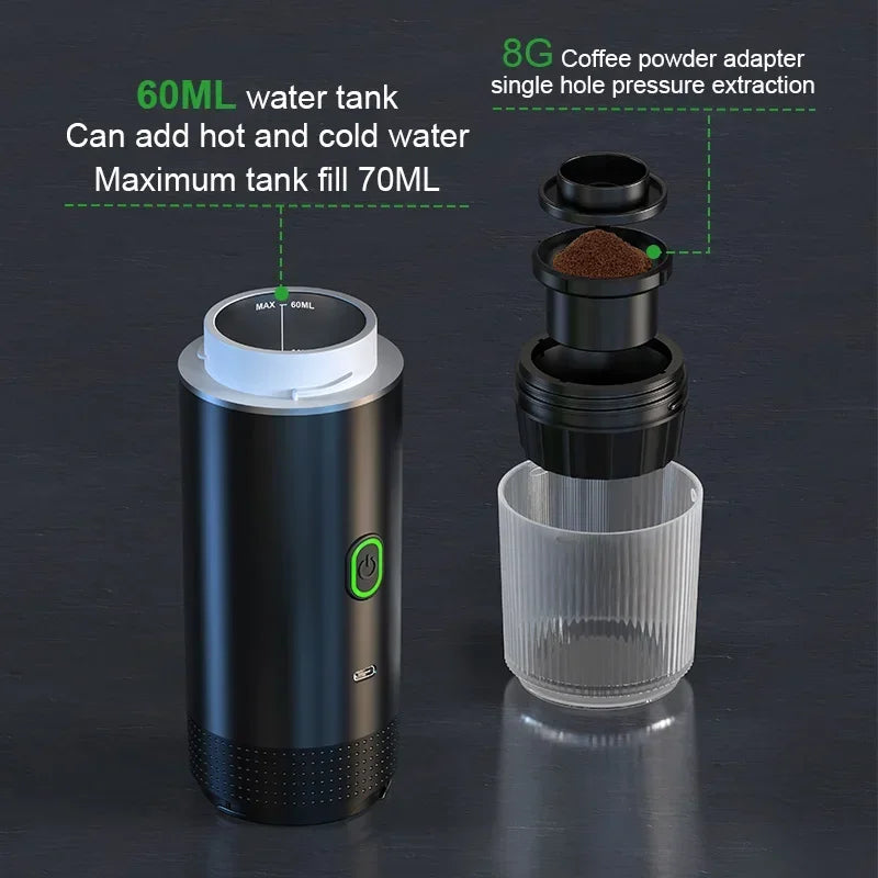 Portable Espresso Coffee Machine – Car, Home & Camping