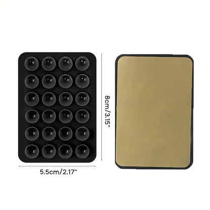 Silicone Suction Phone Holder Mat – Anti-Slip Wall Mount & Desk Stand | No-Drill Phone Grip